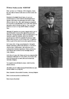 A preview of a PDF biography for Looker, Peter Huxley